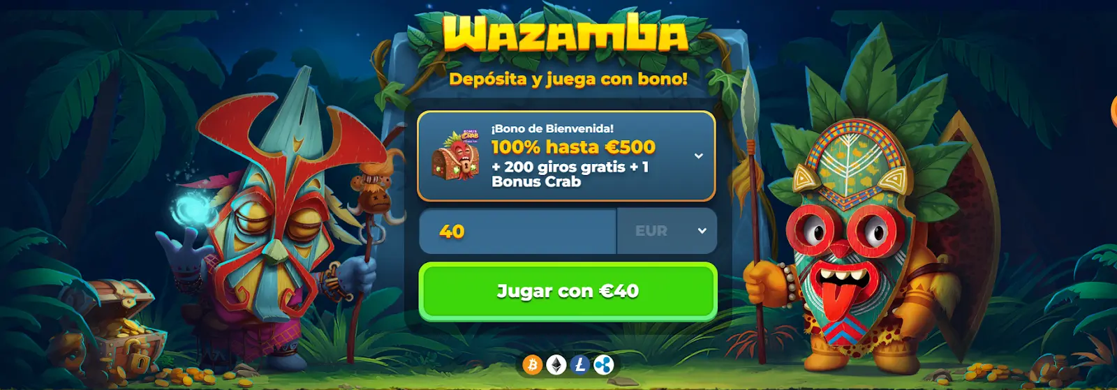 Crea una cuenta en Wazamba casino wazamba