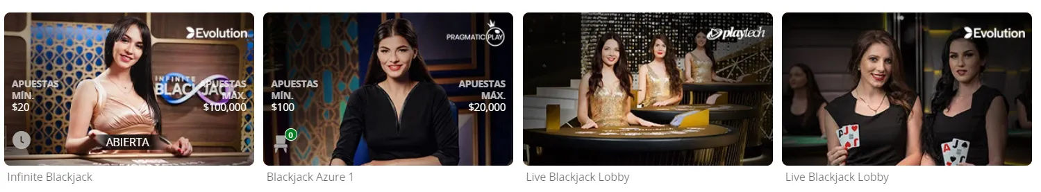Goza del juego en el casino en vivo blackjack en vivo
