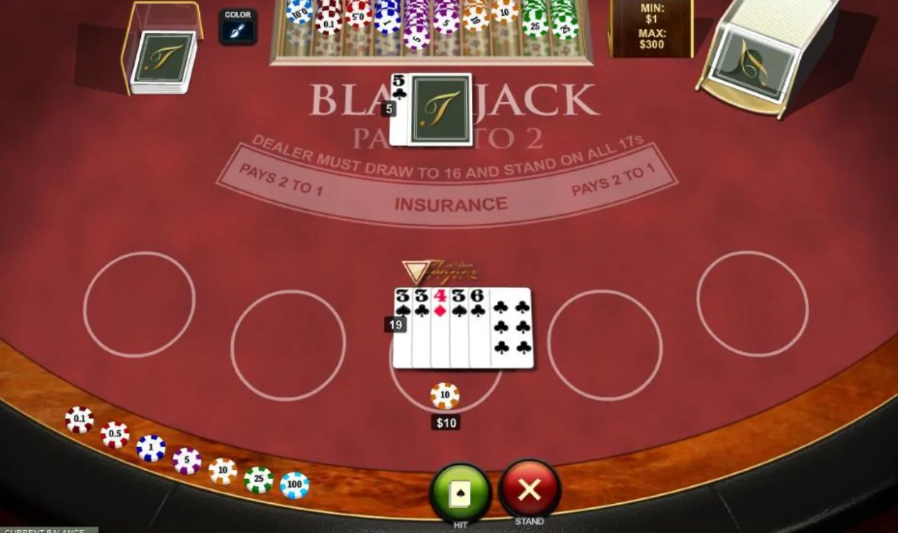 Juega en el casino online mesa virtual blackjack