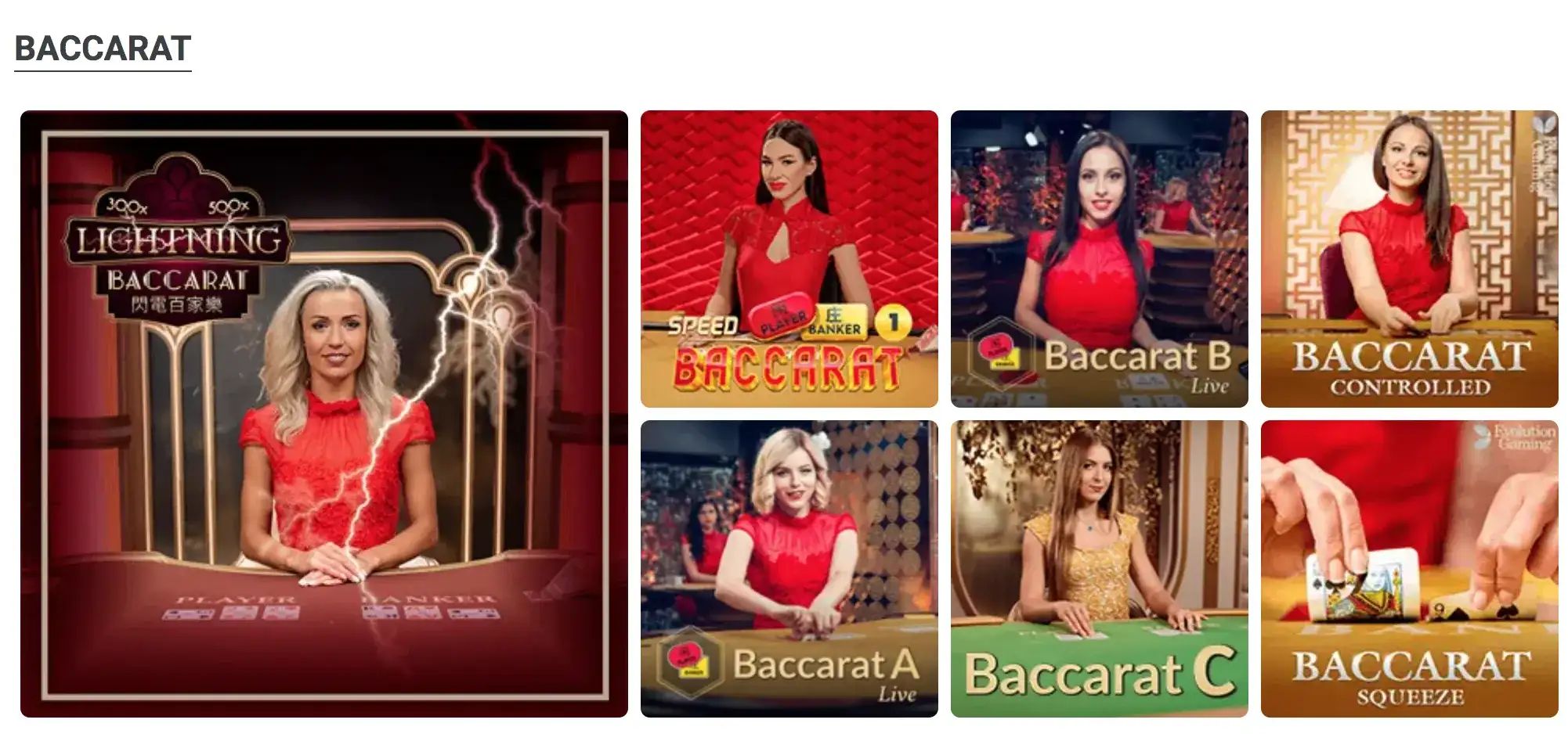 Baccarat en vivo en TonyBet Baccarat en vivo